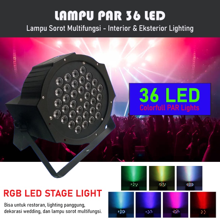 Lampu PAR 36 Led - Lampu Sorot Panggung