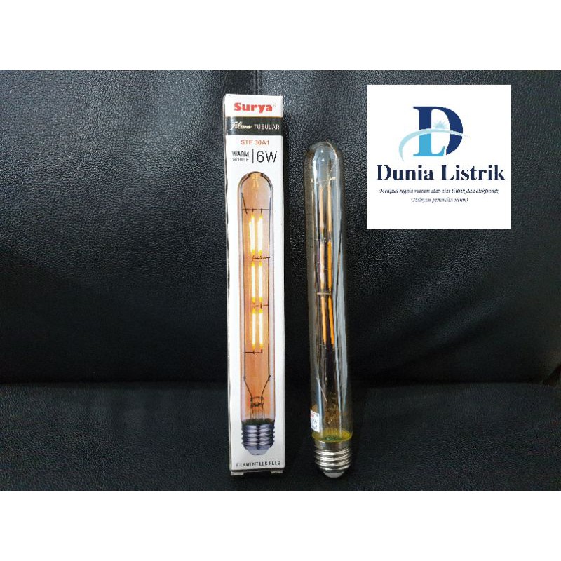 lampu led filamen panjang 6w surya