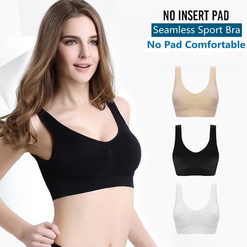 Bra sport tanpa kawat Bra olahraga seamless Push Up sport bra wanita Bh gym yoga senam Jumbo Breathable sports bra 811