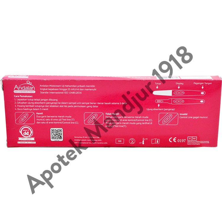 Andalan Pregnancy Test Midstream - Alat Tes Kehamilan Pribadi-2