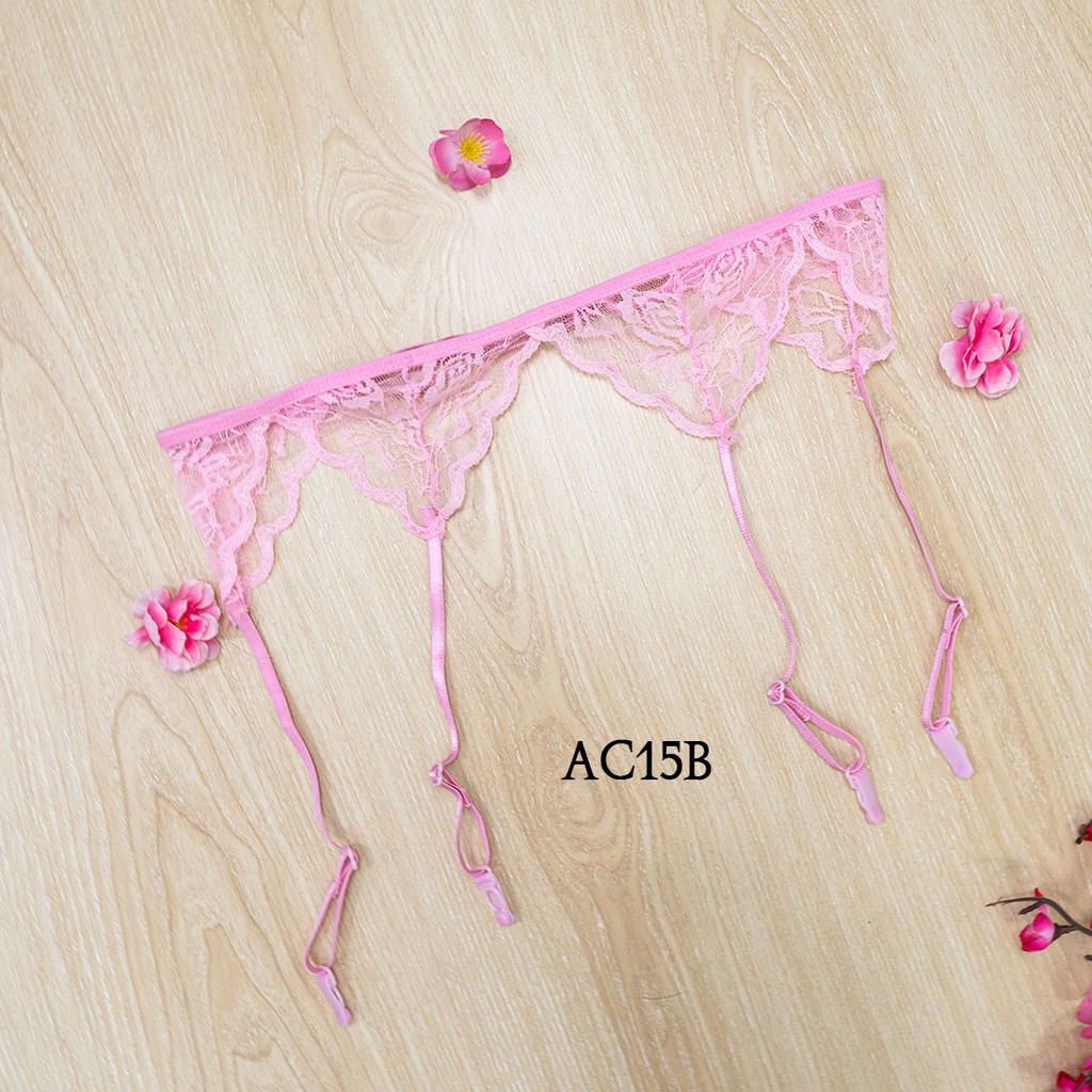 • BEBE • AC15B Aksesoris Premium Lingerie Garter Pink Belt Lace