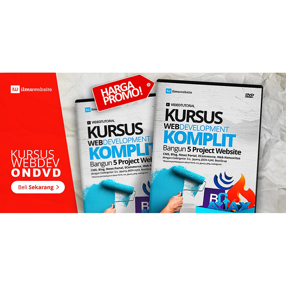 Bangun 5 Project Aplikasi Website dengan CodeIgniter JSON AJAX JQUERY