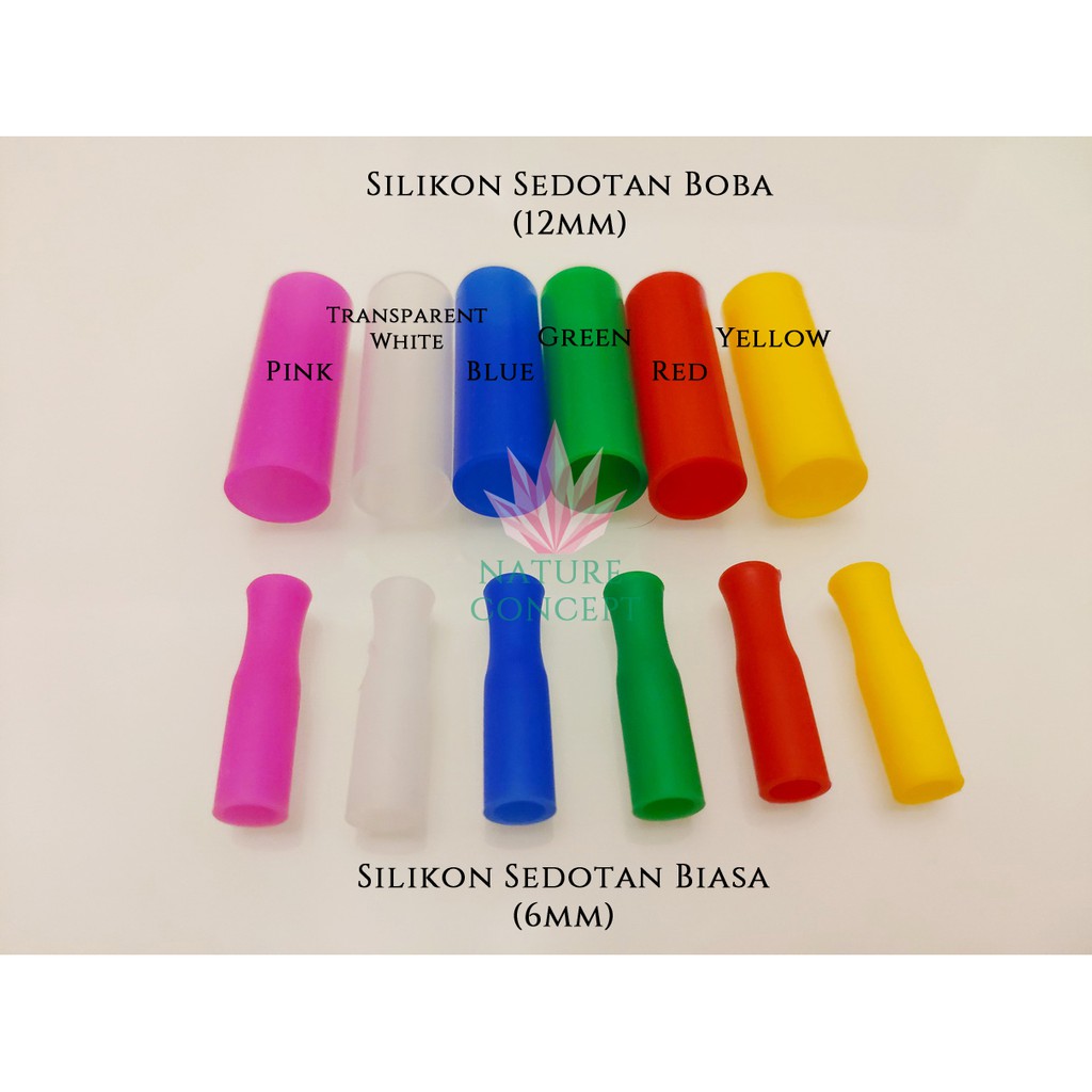 Silikon Mulut Sedotan Stainless TERMURAH - Stainless Steel Straw Silicone Tips Cover (BIASA &amp; BOBA)