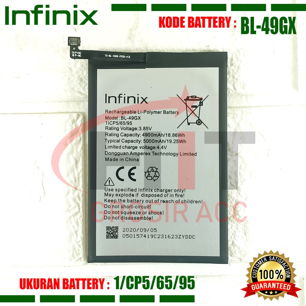 Baterai Infinix Note 7 / X690, Note 7 Lite / X656 / Smart 5 - BL-49GX