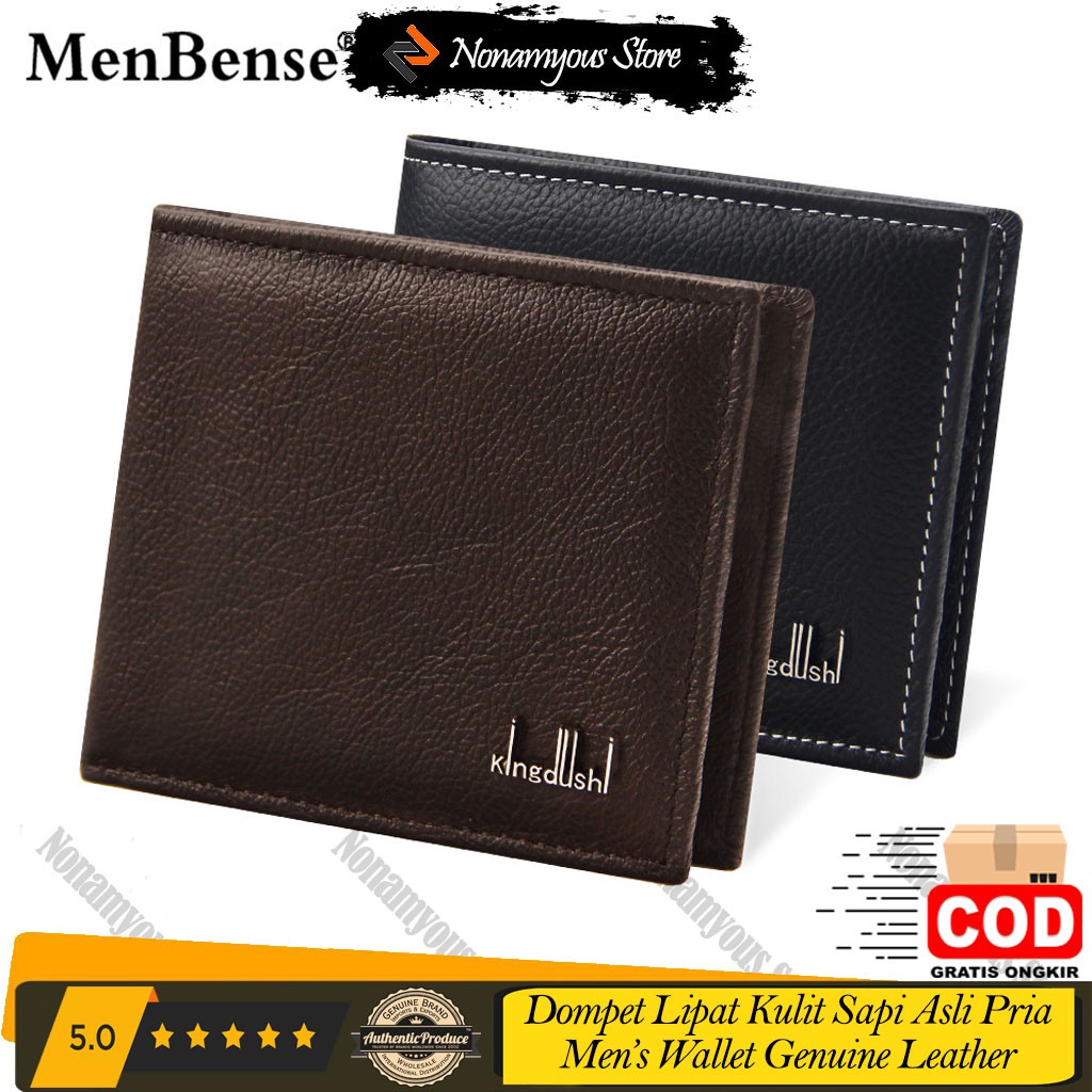 [ORIGINAL] MenBense Dompet Lipat Kulit Sapi Pria Import Men’s Wallet Cowhide Genuine Leather