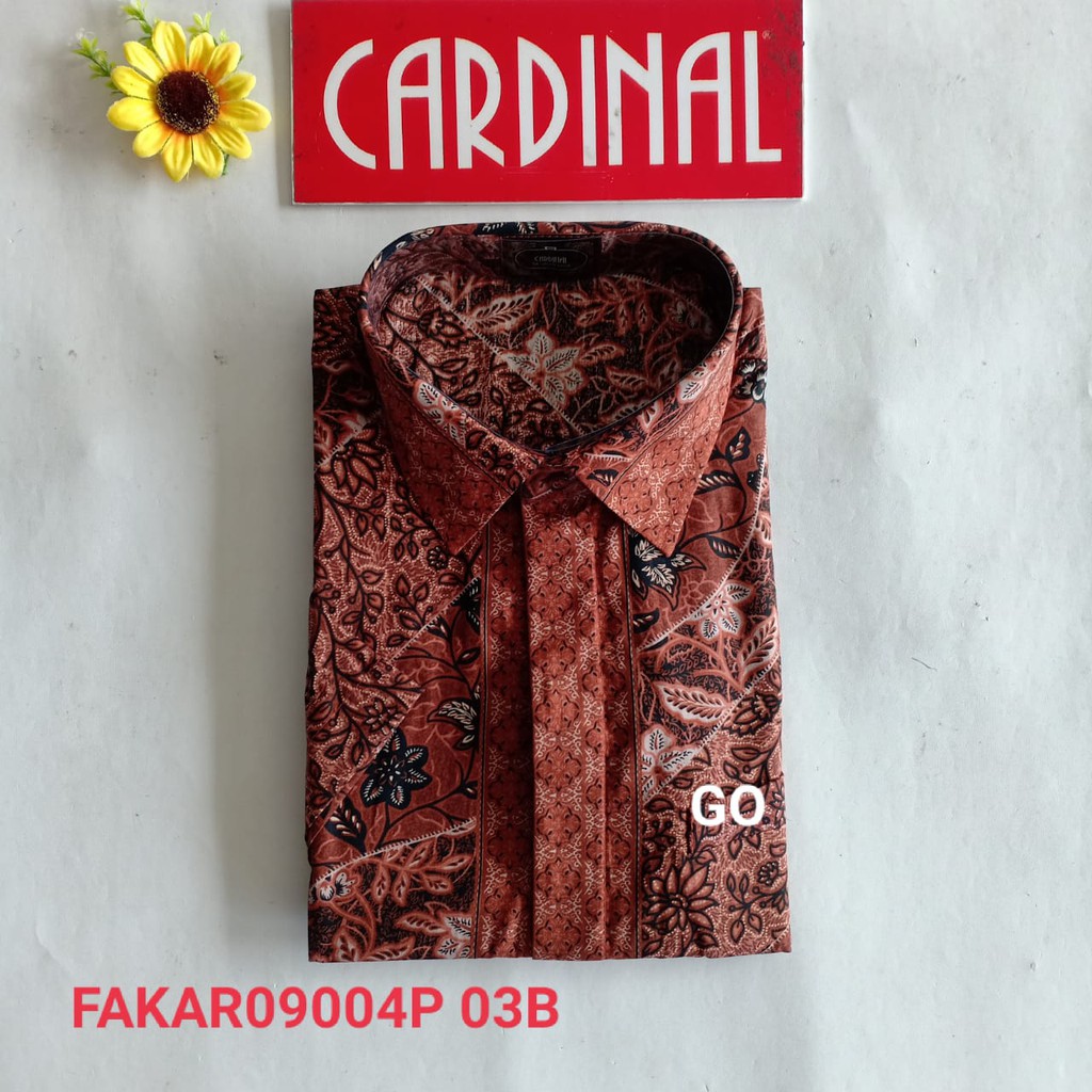 gof S-XL CARDINAL KEMEJA BATIK FORMAL Pakaian Pria Atasan Kemeja Hem Regular Lengan Pendek KFR