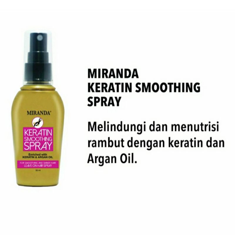 MIRANDA Keratin Smoothing Spray 50 mL | Serum Rambut