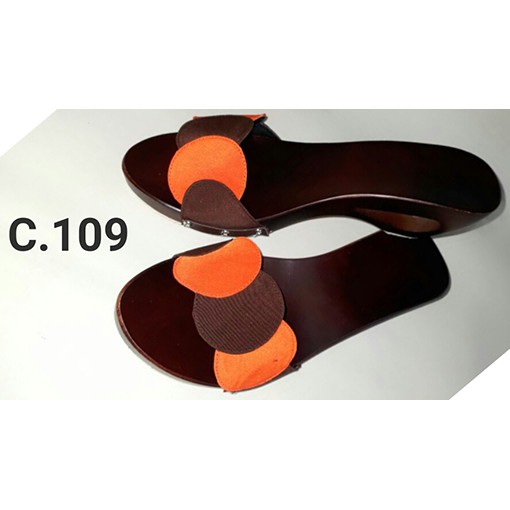 SANDAL KELOM GEULIS POLOS CANTIK HAK 5 CM SANDAL WANITA ETNIK UNIK KAYU RINGAN MURAH C109