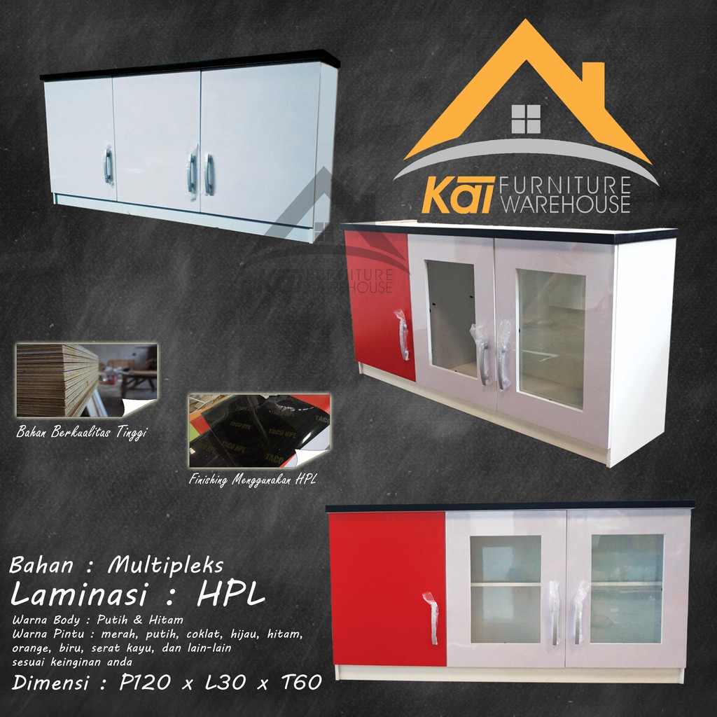 KITCHEN SETLEMARI DAPUR  LEMARI  GANTUNG  3 PINTU KSA3 