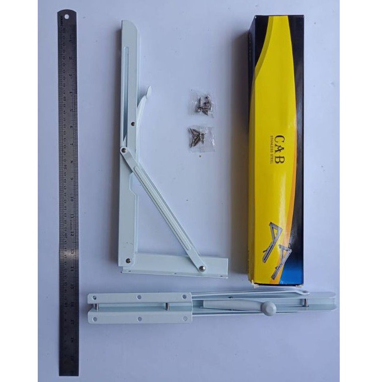 PER PASANG SIKU RAK LIPAT 14 INCHI / SIKU L LIPAT / SIKU PENYOKONG/SIKU PENYANGGA/FOLDING BRACKET/BR
