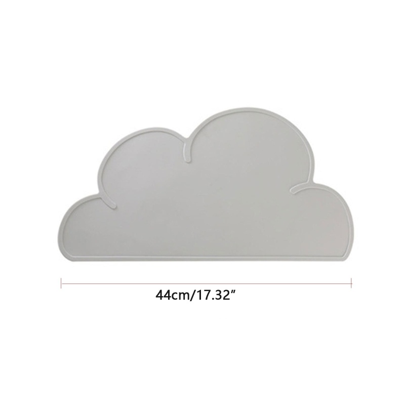 Mary Alas Makan Bayi / Anak Bentuk Awan Bahan Silikon Anti Slip BPA Free Reusable