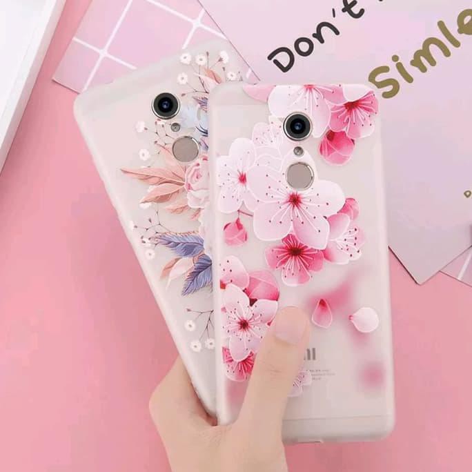 New Soft Case Flower Xiaomi Redmi Note 4 4X 5 6 Pro Silikon Bunga Lucu