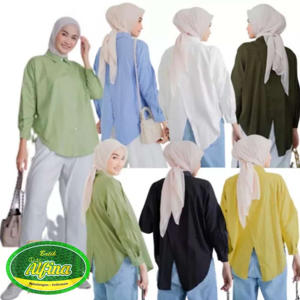 Kemeja Wanita Oversize / Nelka Linen Shirt