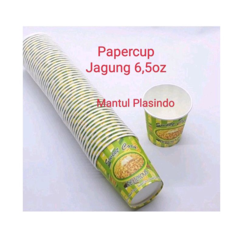 isi 50pcs Papercup Jagung 6,5oz