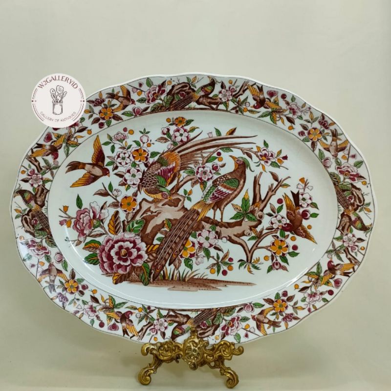 Oval plate/lodor burung/piring saji oval keramik/piring saji import
