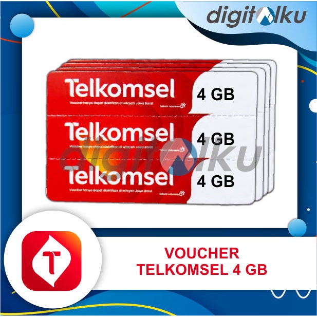 VOUCHER KUOTA TELKOMSEL 4 GB 30 HARI
