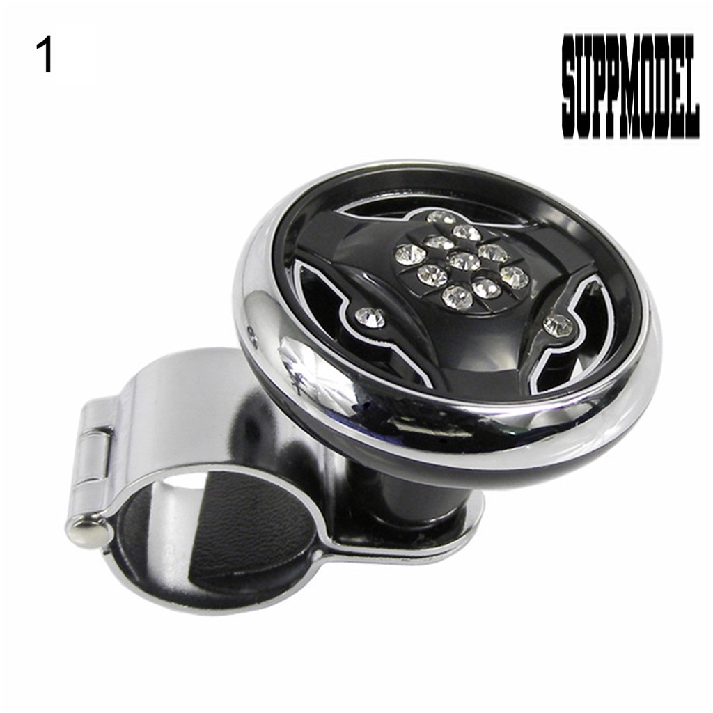 Cover Knob Spinner Setir Mobil Aksen Berlian Imitasi