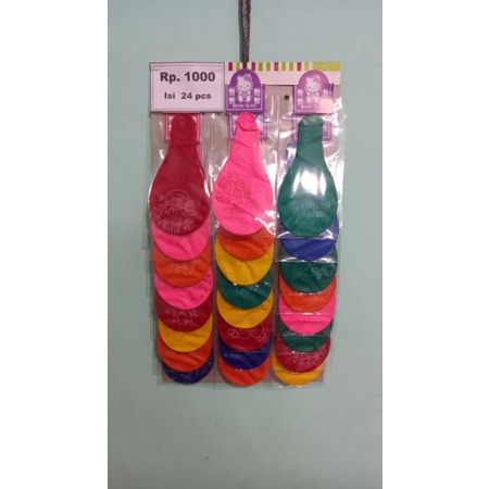 Mainan anak warung renteng renceng balon 8 inch isi 24 pcs siap jual ecer 1000 an