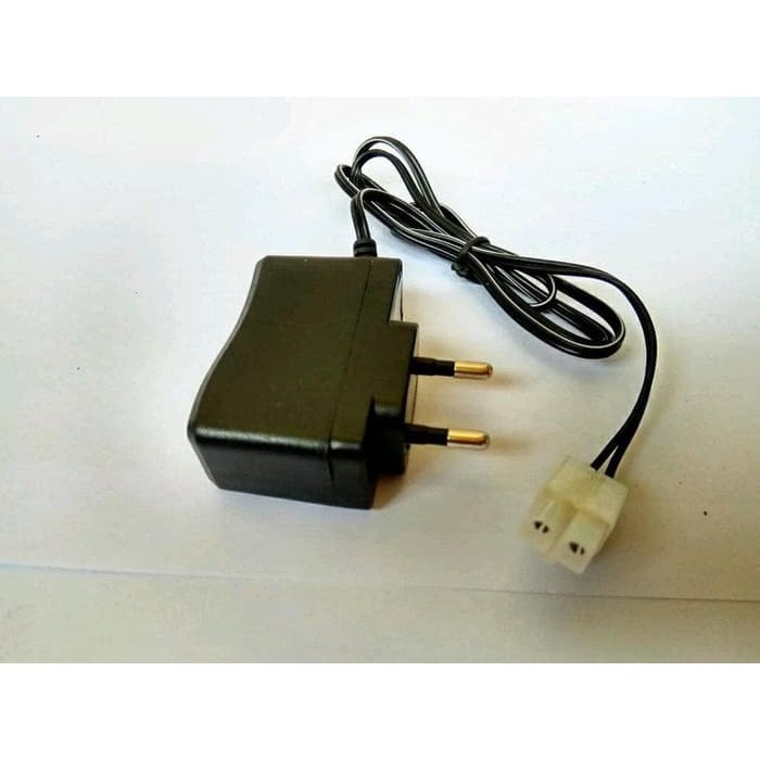 CHARGER MOBIL RC SOCKET PUTIH 2 PIN 2Pin - ADAPTOR REMOTE CONTROL 9.6V - Charger RC 2pin Putih