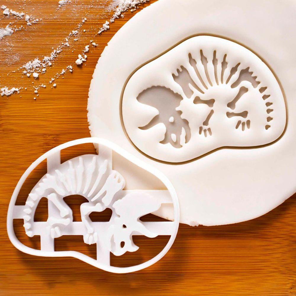 Top 4pcs Tengkorak Dinosaurus Pastry Dekorasi Cookie Cutter Alat Kue Cetakan Biskuit