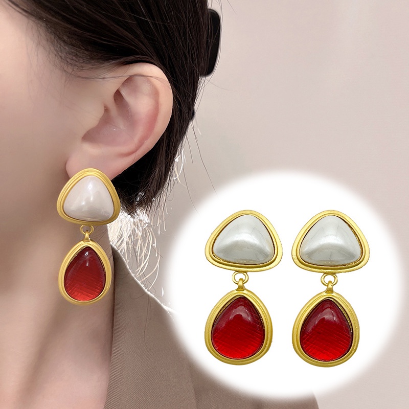 Anting Gantung Panjang Model Segitiga Gaya Retro Untuk Wanita