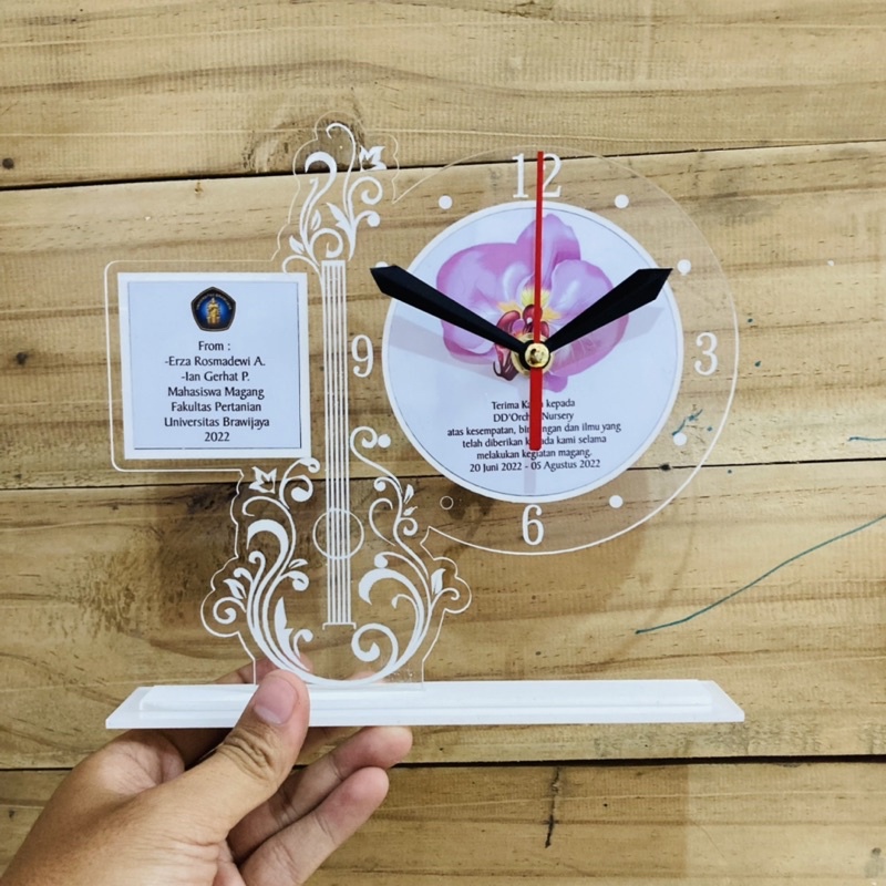 KENANG-KENANGAN PPL MAGANG PKL CUSTOM JAM DUDUK 20 CM JAM INDIE