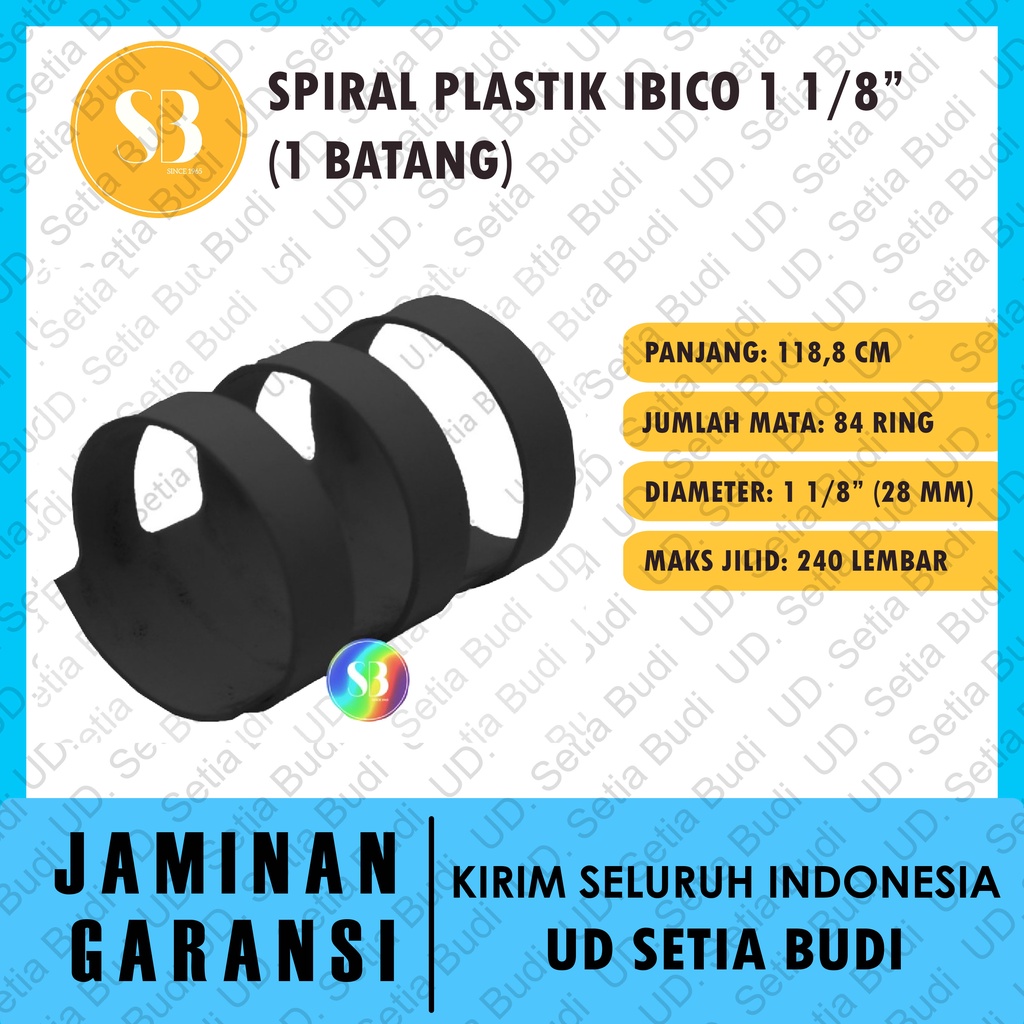 Spiral Plastik Ibico 1 1/8&quot; ( 1 Batang )