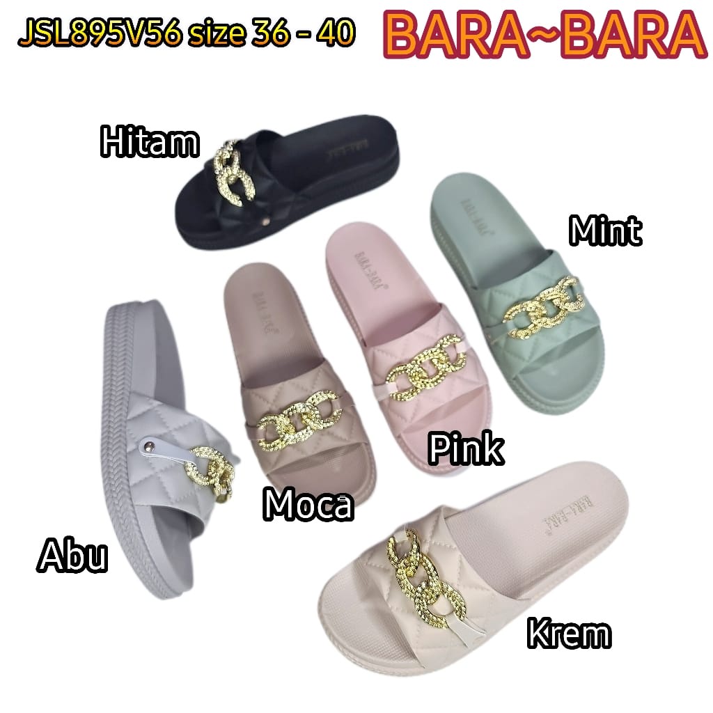 jelly sandal wanita bara bara selop karet import barabara cewek jSL895V56