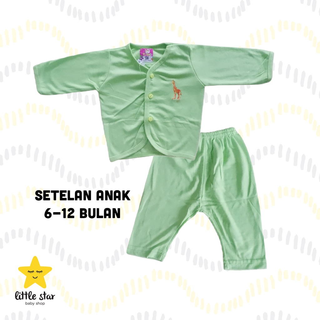 Y-lin Setelan Polos Bayi Cewek Cowok | Set Piyama Piama Baju Tidur Bayi Laki Perempuan