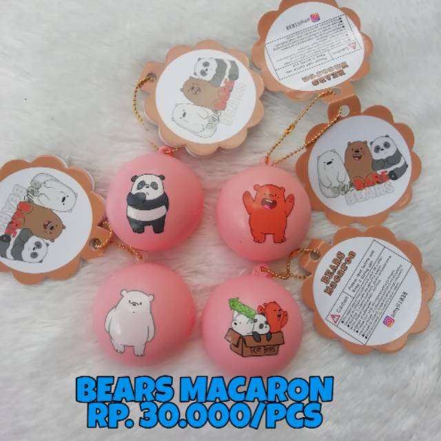 MINI BEARS MACARON SQUISHY SEKUISI SQUEEZE