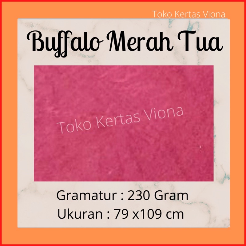 

kertas Buffalo/ kertas karton/ cover/ sampul jilid Merah Tua ukuran 79x109 cm