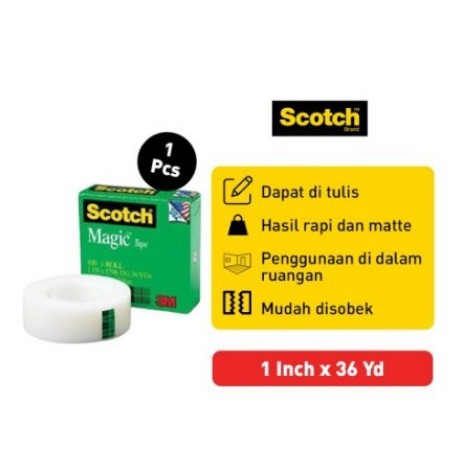 3M Scotch 810 Magic tape 1inch x 36yards