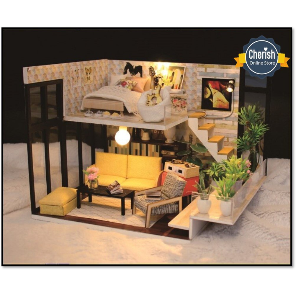 Miniature Rumah 3D - DIY Rumah Boneka - Mainan Pajangan Rumah - M031 - Kado Unik