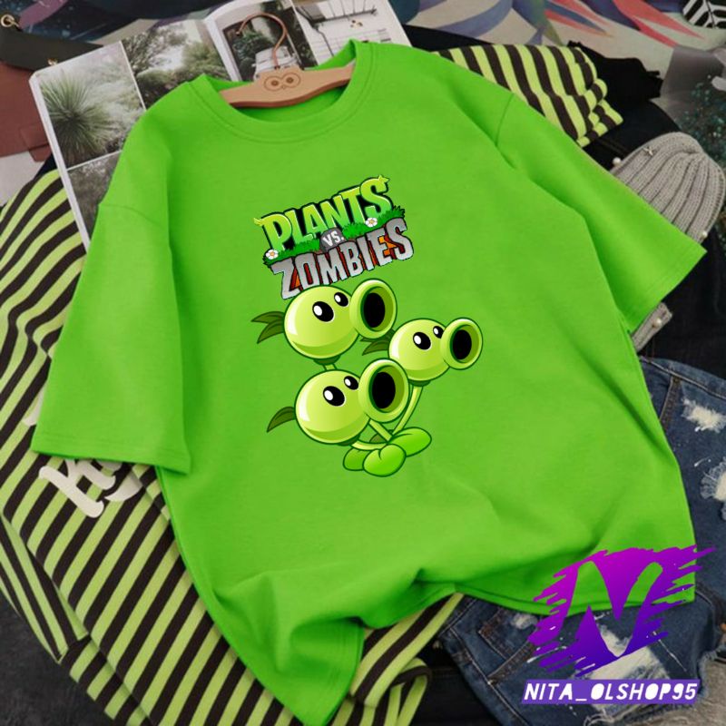 baju plant vs zombies kaos anak plant vs zombies karakter