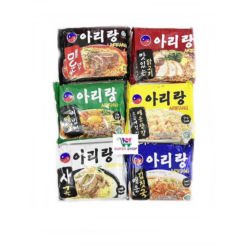 Mie Arirang Korea HALAL MUI Spicy Kimchi / Salted Egg / Sum sum / Ayam / Hot Noodle