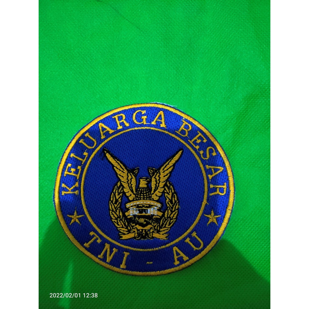 BORDIR KELUARGA BESAR TNI AU SBP Tempelan Emblem Kualitas Premium