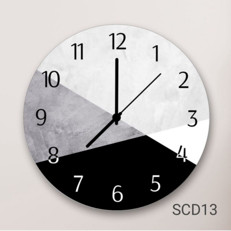 Jam Dinding Scandinavian MODERN UNIK diameter 20 cm mesin sweep-SCD13