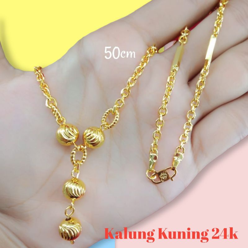 KALUNG ANTI KARAT/KALUNG LAPIS EMAS/KALUNG KUNING YAXIYA/PERHIASAN KALUNG LAPIS EMAS/KALUNG GOLD TER