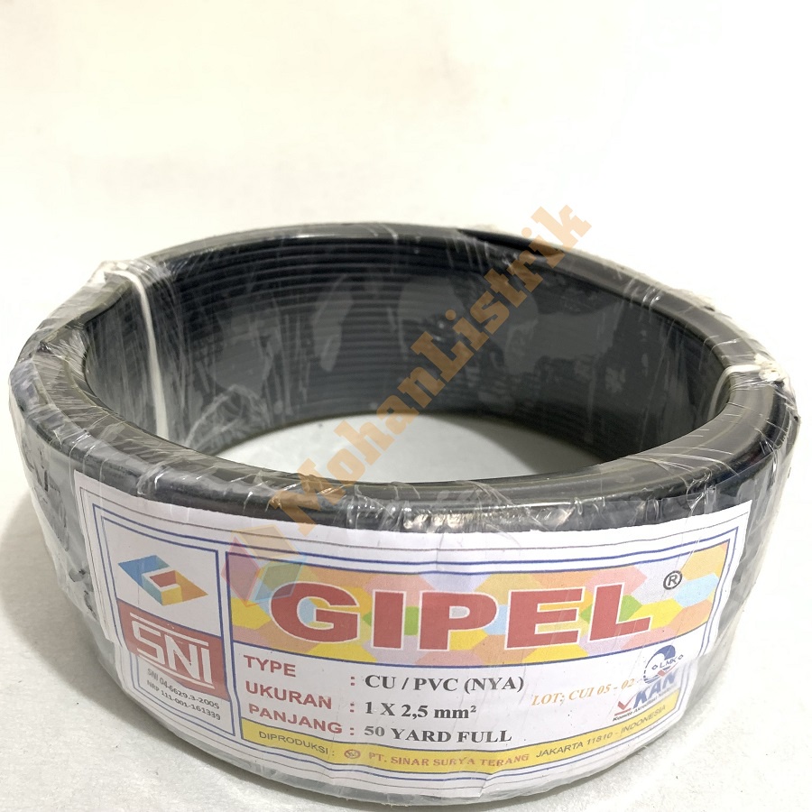 KABEL NYA TUNGGAL ENGKEL 1x2,5MM 50 YARD FULL GIPEL SNI ETERNA SUPREME