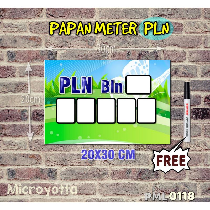

Microyotta Papan Meter Listrik PLN PAM motif Unik - Floral 18