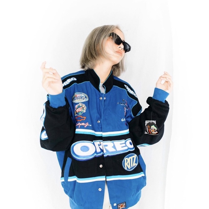 Rare Dale Earnhardt Jr NASCAR Busch Jacket Oreo Ritz Nabisco Chase