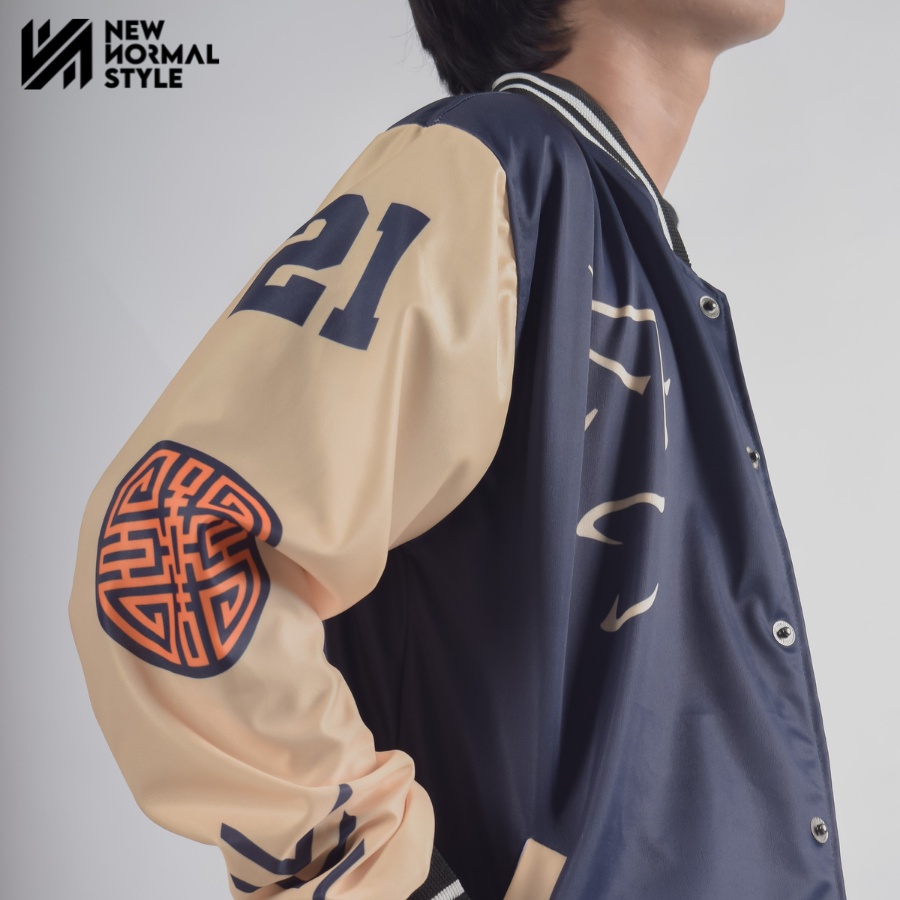 TIGER HEAD SERIES Jaket Baseball Varsity Bomber Vintage Jacket Casual Pria Wanita Cowok Laki Distro Keren Dewasa Terbaru Original