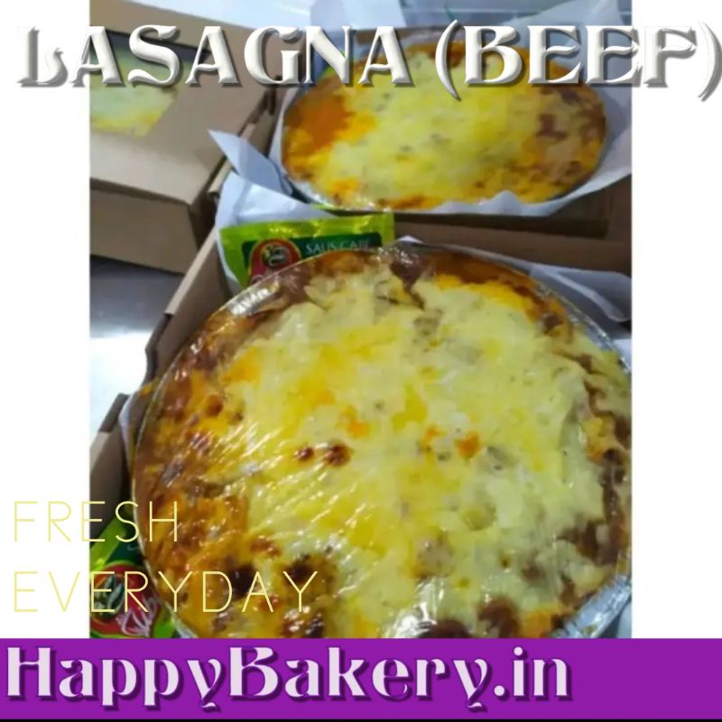 

happybakery.in LASAGNA Beef ( Size Medium - Bulat diameter18cm sesuai pic)