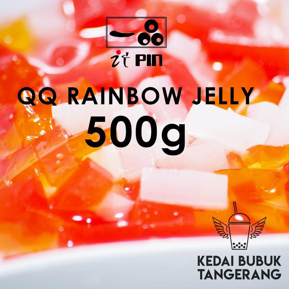 

Ready ZP6NT rainbow jelly coffee jelly nata de coco leci strawberry ori 500g merek itpin topping kha