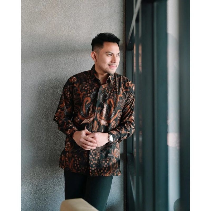 Kemeja Batik pria lengan panjang premium terbaru baju solo modern