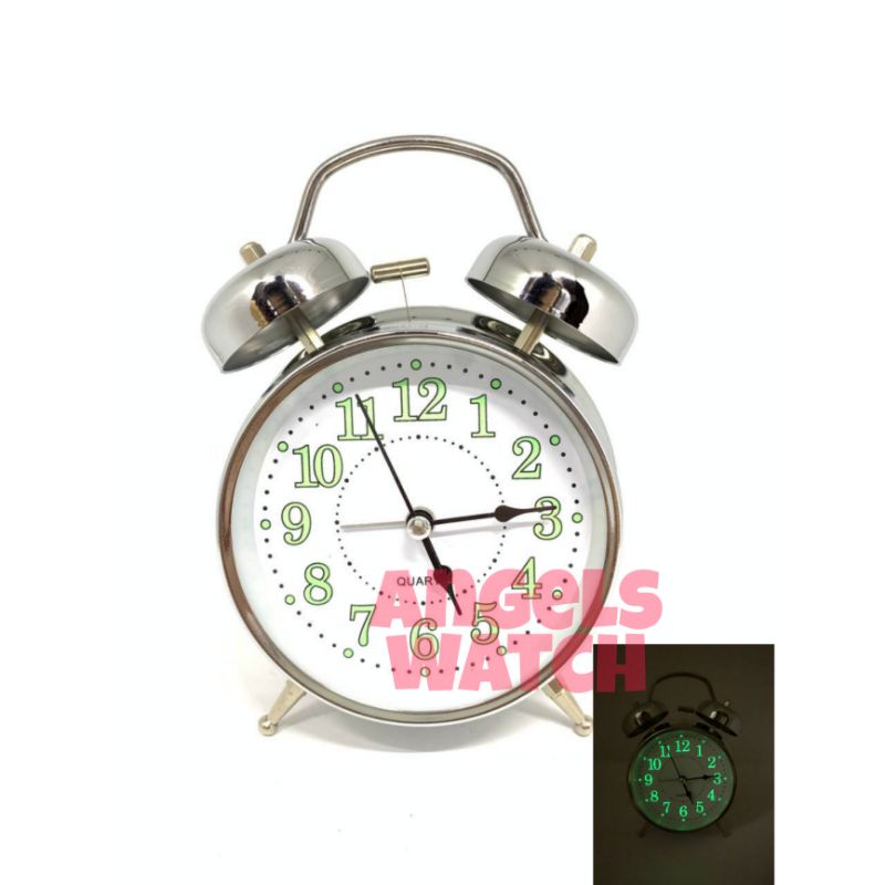 angelwatch jam weker kring jumbo glow in the dark jam weker nyala lampu dalam gelap