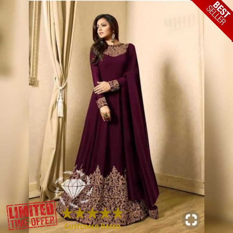 HOT Baju India Miss Rani maroon baju muslim pesta mewah mx dras vt