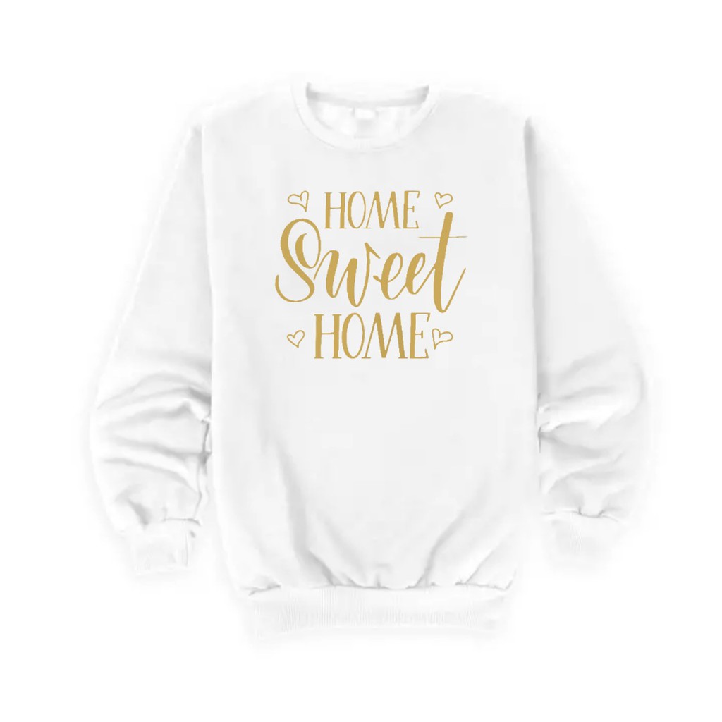 HOME SWEET HOME SWEATER WANITA - ATASAN HALUS TEBAL TERLARIS