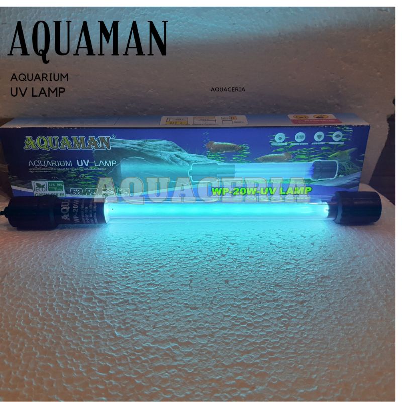 Lampu UV 20W Aquarium kolam AQUAMAN WP-20W-UV LAMP Sterilizer Filter Ultraviolet