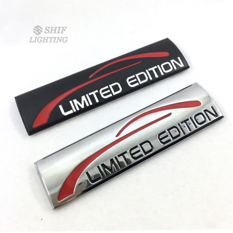 1Pc Stiker Emblem / Badge Logo Limited Edition Bahan Metal untuk Samping Body Mobil